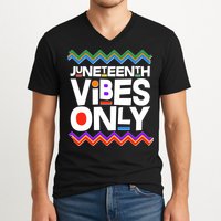 Juneteenth Vibes Only June 19 1865 V-Neck T-Shirt