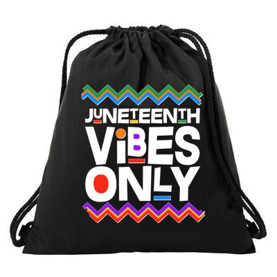 Juneteenth Vibes Only June 19 1865 Drawstring Bag