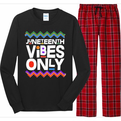 Juneteenth Vibes Only June 19 1865 Long Sleeve Pajama Set