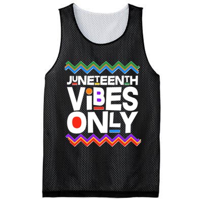 Juneteenth Vibes Only June 19 1865 Mesh Reversible Basketball Jersey Tank