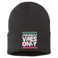 Juneteenth Vibes Only June 19 1865 Sustainable Knit Beanie