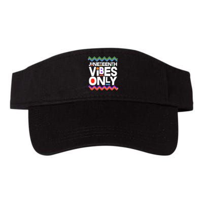 Juneteenth Vibes Only June 19 1865 Valucap Bio-Washed Visor