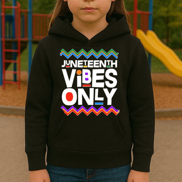 Juneteenth Vibes Only June 19 1865 Kids Hoodie