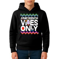 Juneteenth Vibes Only June 19 1865 Kids Hoodie