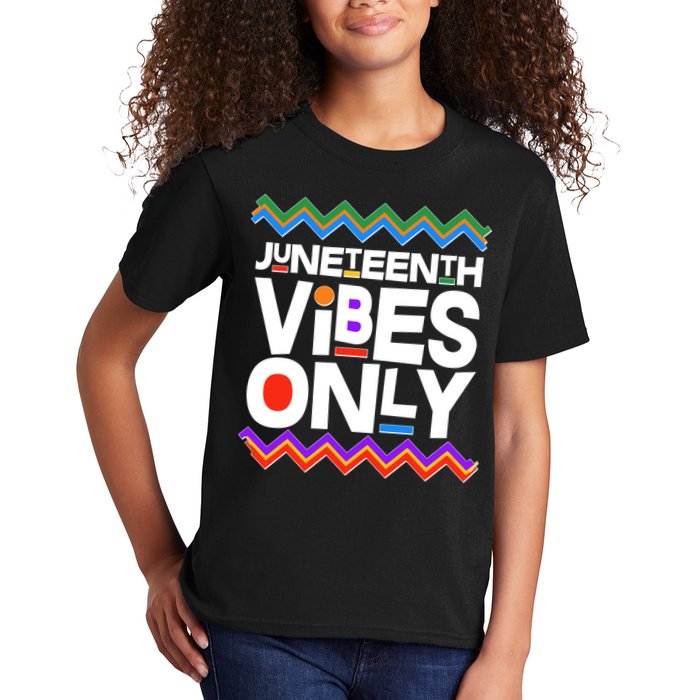 Juneteenth Vibes Only June 19 1865 Kids T-Shirt