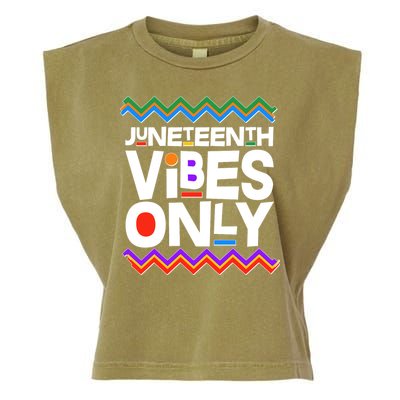 Juneteenth Vibes Only June 19 1865 Garment-Dyed Women's Muscle Tee