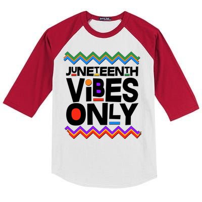 Juneteenth Vibes Only June 19 1865 Kids Colorblock Raglan Jersey