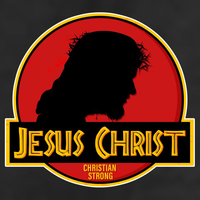 Jurassic Jesus Christ Christian Faith 7 Panel Mesh Trucker Snapback Hat