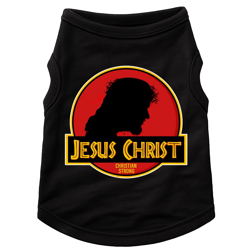 Jurassic Jesus Christ Christian Faith Doggie Tank