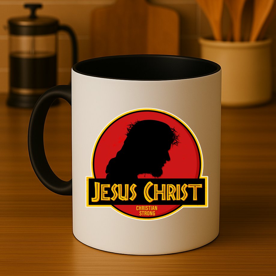 Jurassic Jesus Christ Christian Faith Mug