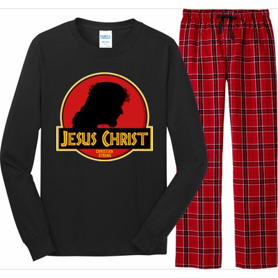 Jurassic Jesus Christ Christian Faith Long Sleeve Pajama Set