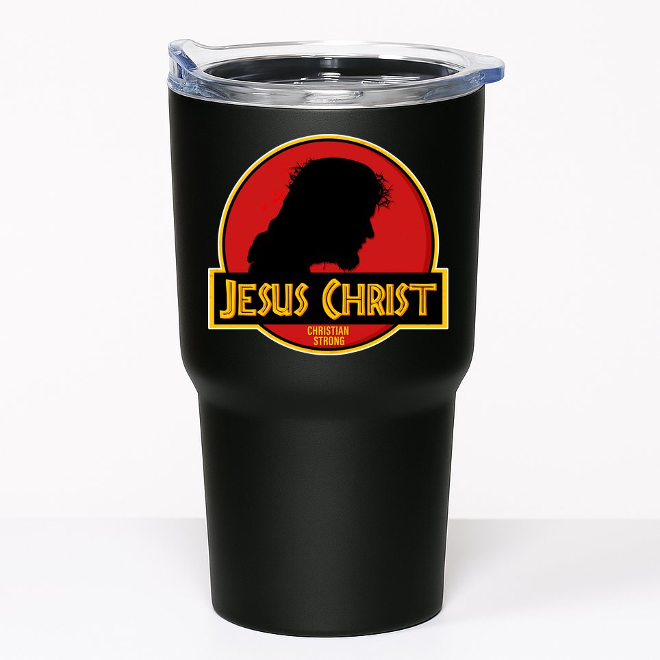 Jurassic Jesus Christ Christian Faith Tumbler
