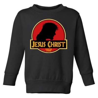 Jurassic Jesus Christ Christian Faith Toddler Sweatshirt