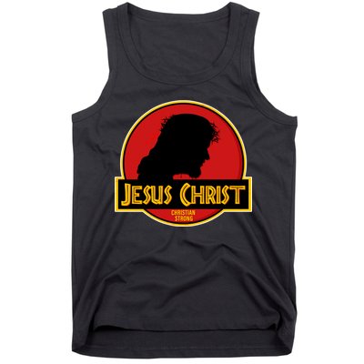 Jurassic Jesus Christ Christian Faith Tank Top