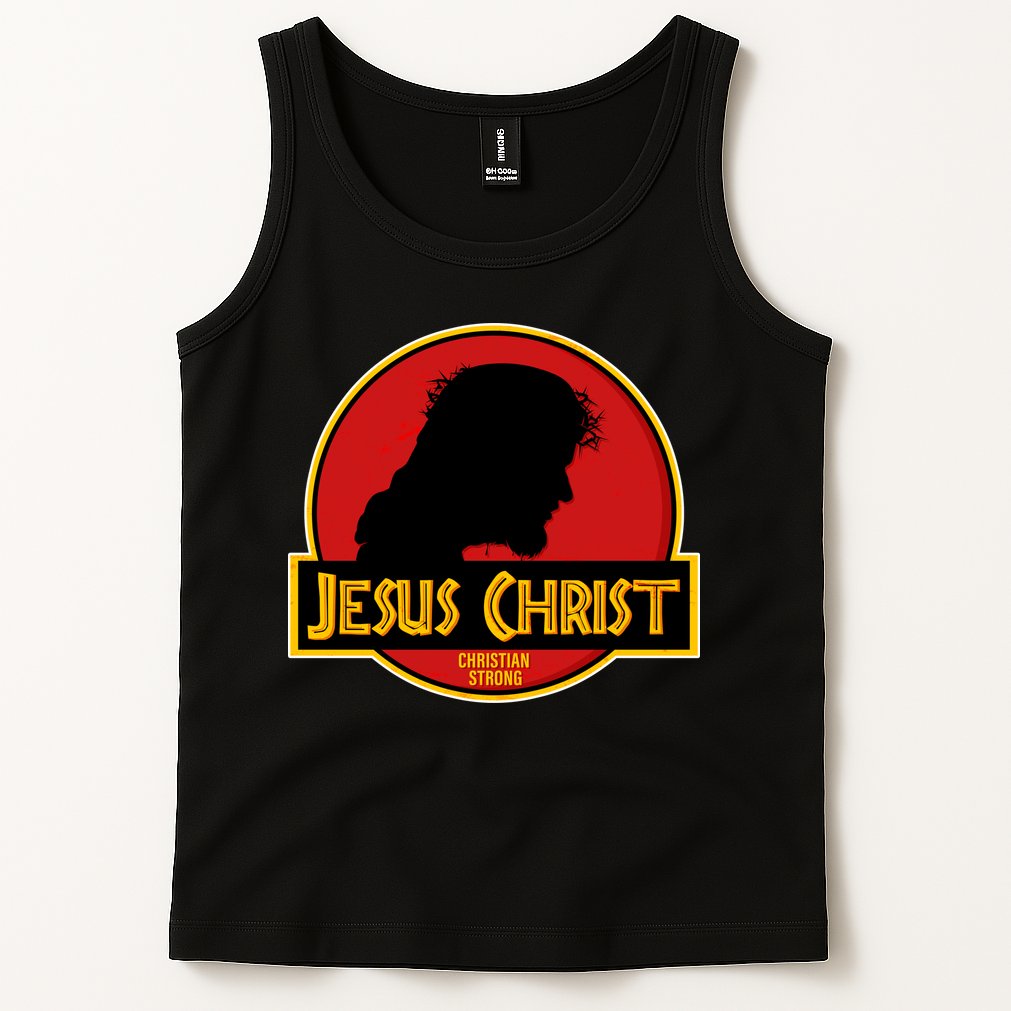 Jurassic Jesus Christ Christian Faith Tank Top