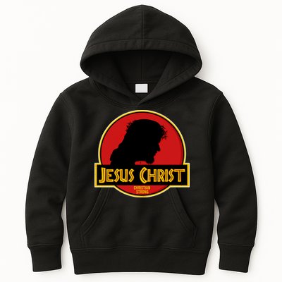 Jurassic Jesus Christ Christian Faith Kids Hoodie