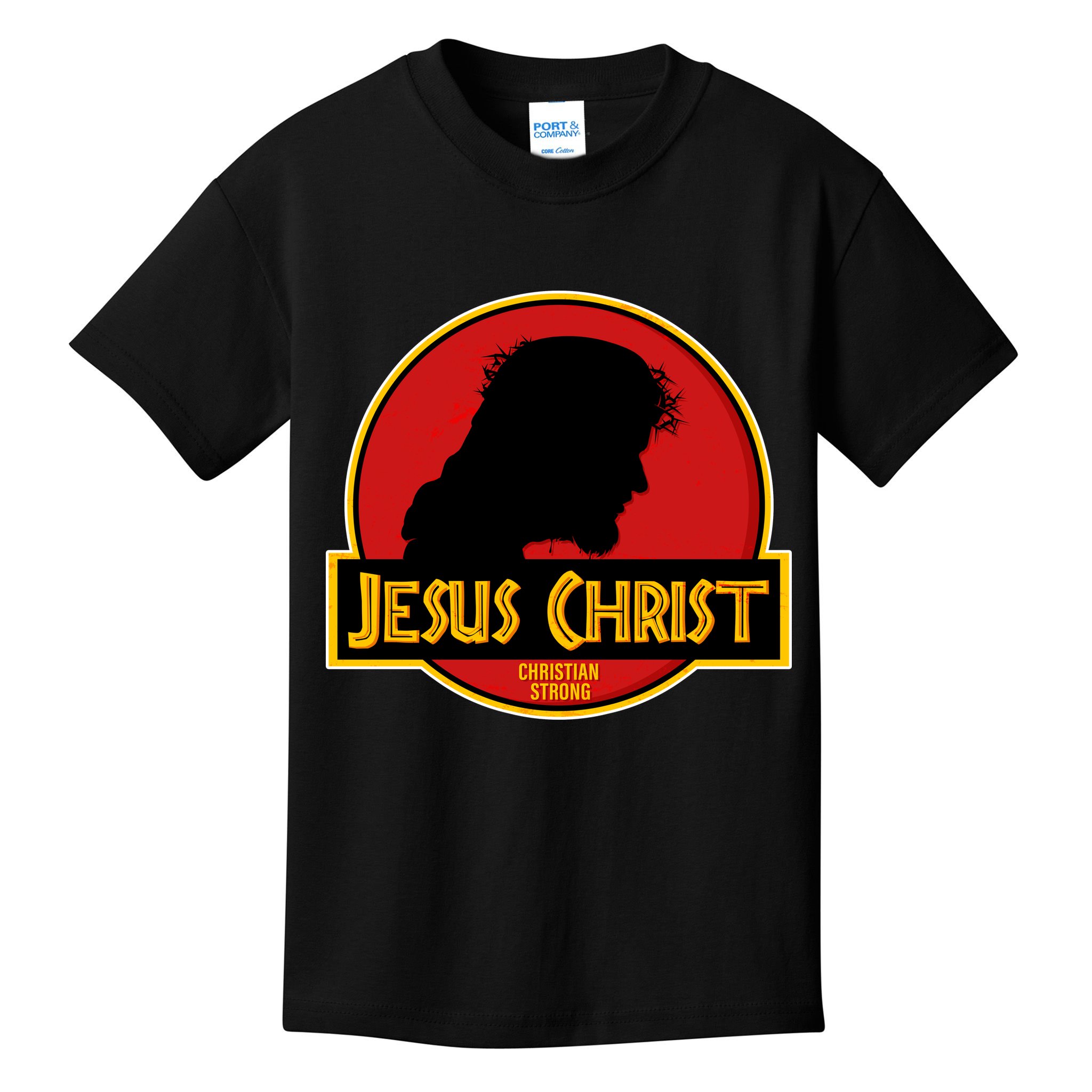 Jurassic Jesus Christ Christian Faith Kids T-Shirt