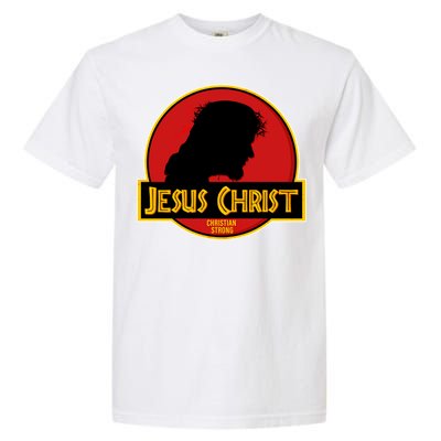 Jurassic Jesus Christ Christian Faith Garment-Dyed Heavyweight T-Shirt