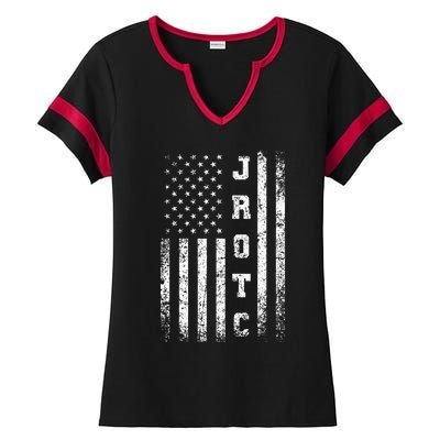 Jrotc United States Junior Rotc American Flag Cool Ladies Halftime Notch Neck Tee