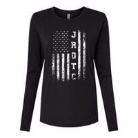 Jrotc United States Junior Rotc American Flag Cool Womens Cotton Relaxed Long Sleeve T-Shirt