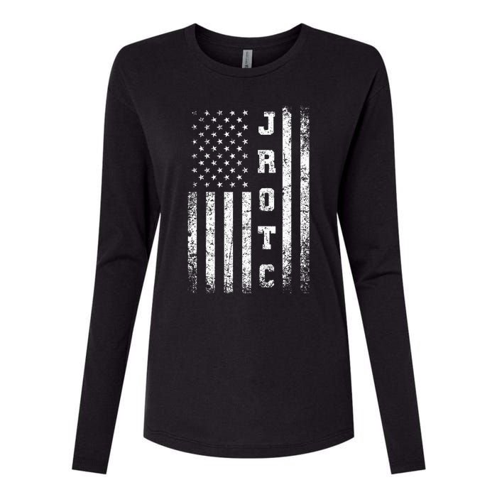 Jrotc United States Junior Rotc American Flag Cool Womens Cotton Relaxed Long Sleeve T-Shirt