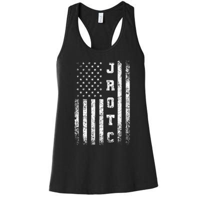 Jrotc United States Junior Rotc American Flag Cool Women's Racerback Tank