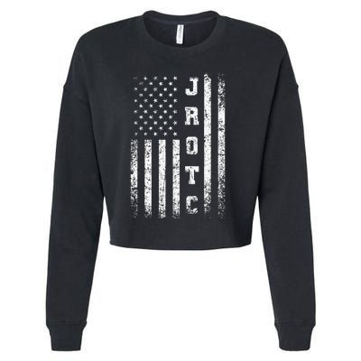 Jrotc United States Junior Rotc American Flag Cool Cropped Pullover Crew