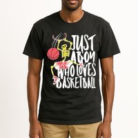 Just A Boy Who Loves Basketball Skeleton Tall T-Shirt