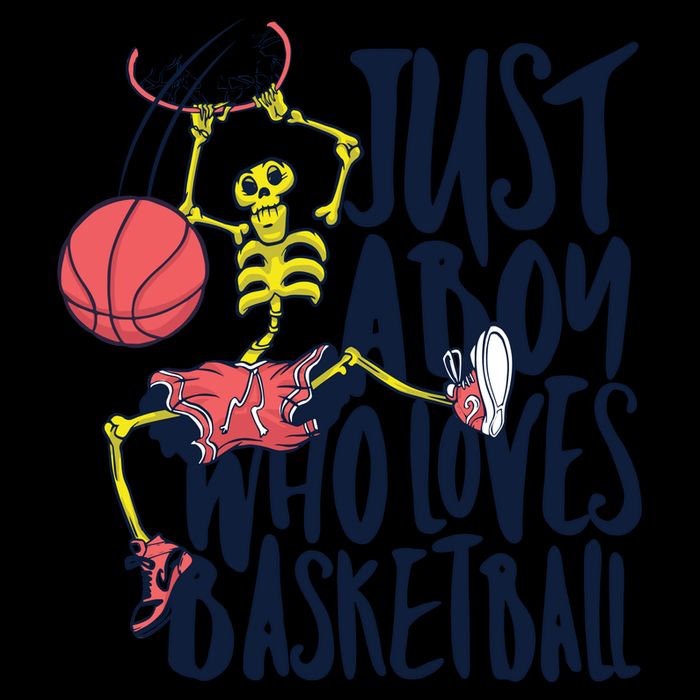 Just A Boy Who Loves Basketball Skeleton Mug