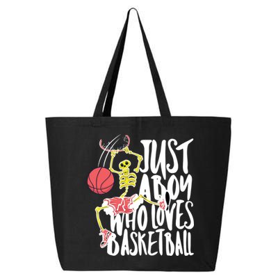 Just A Boy Who Loves Basketball Skeleton 25L Jumbo Tote