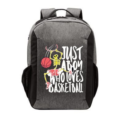 Just A Boy Who Loves Basketball Skeleton Vector Backpack