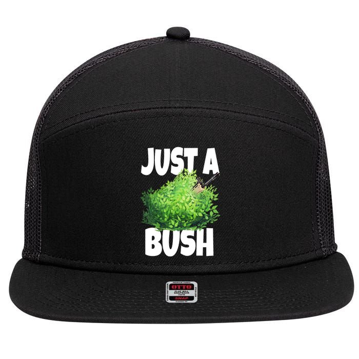Just A Bush Camper Gamers 7 Panel Mesh Trucker Snapback Hat