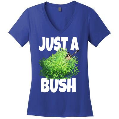 Just A Bush Camper Gamers Women's V-Neck T-Shirt