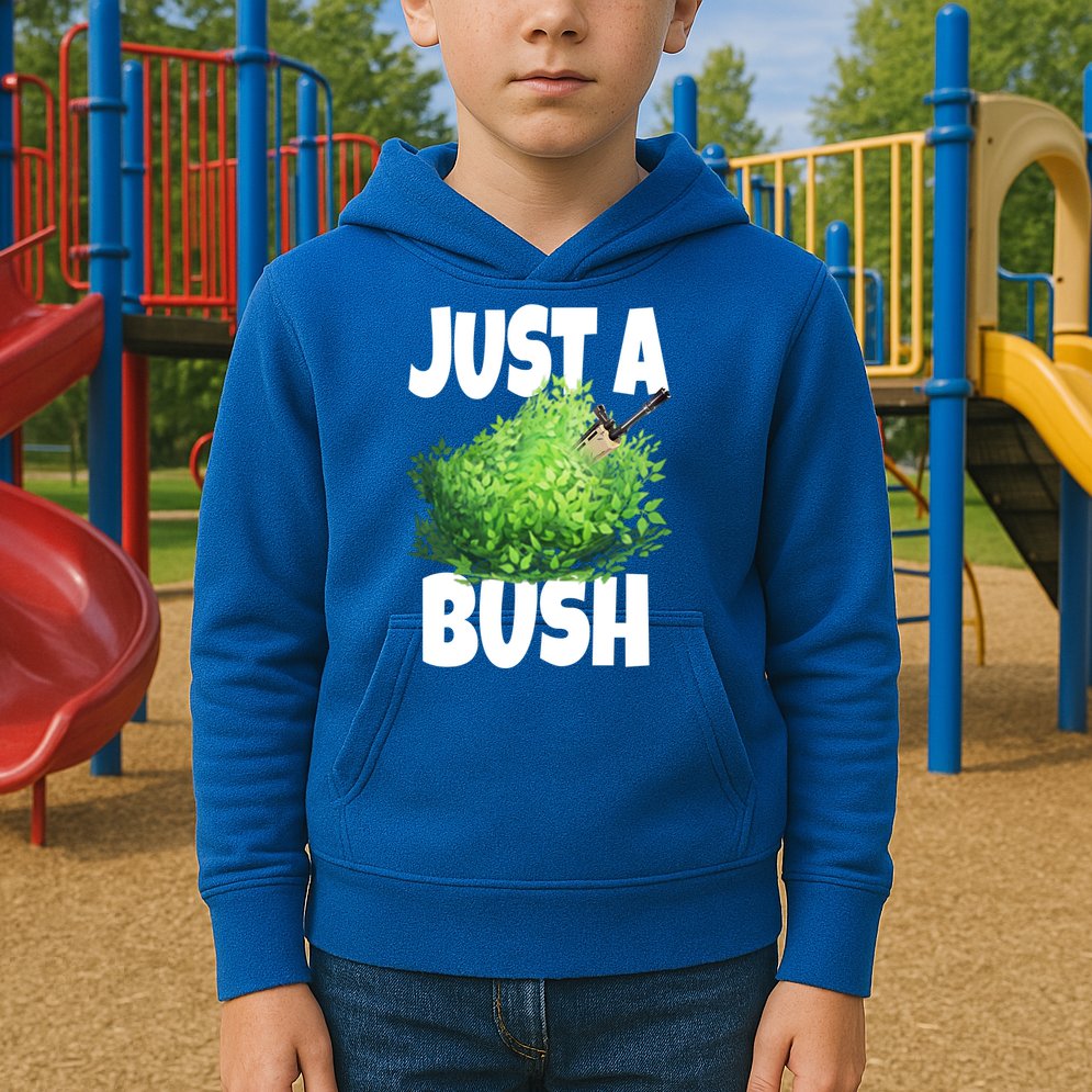 Just A Bush Camper Gamers Kids Hoodie