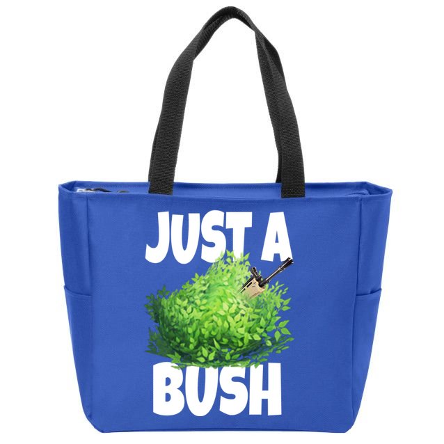 Just A Bush Camper Gamers Zip Tote Bag