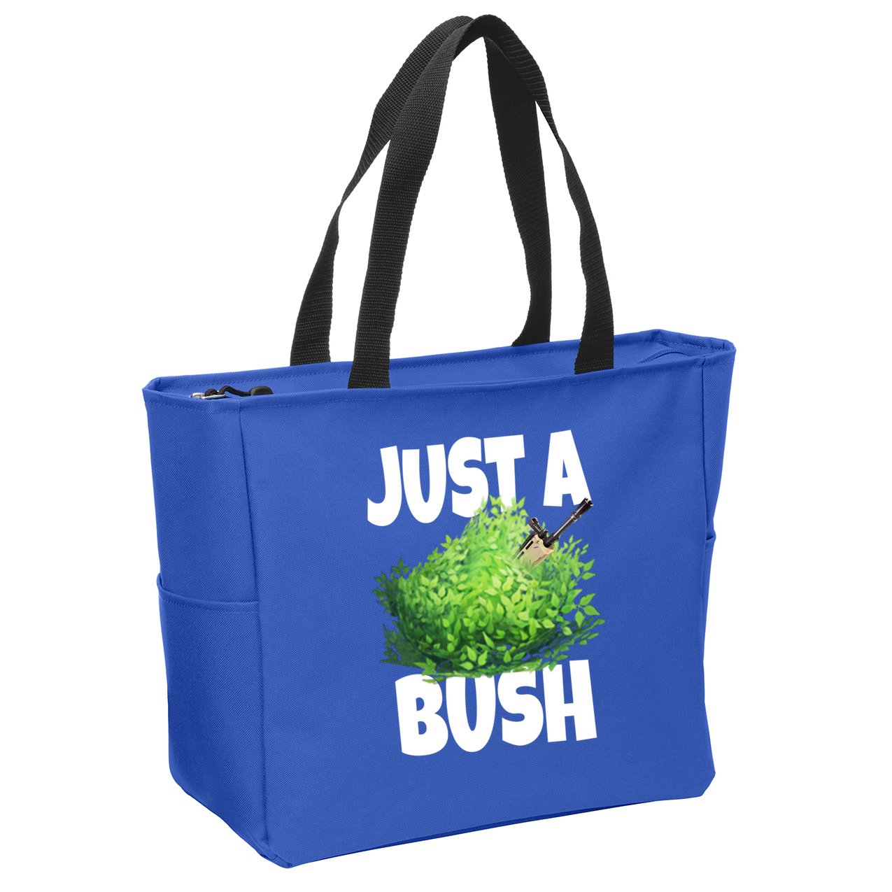 Just A Bush Camper Gamers Zip Tote Bag
