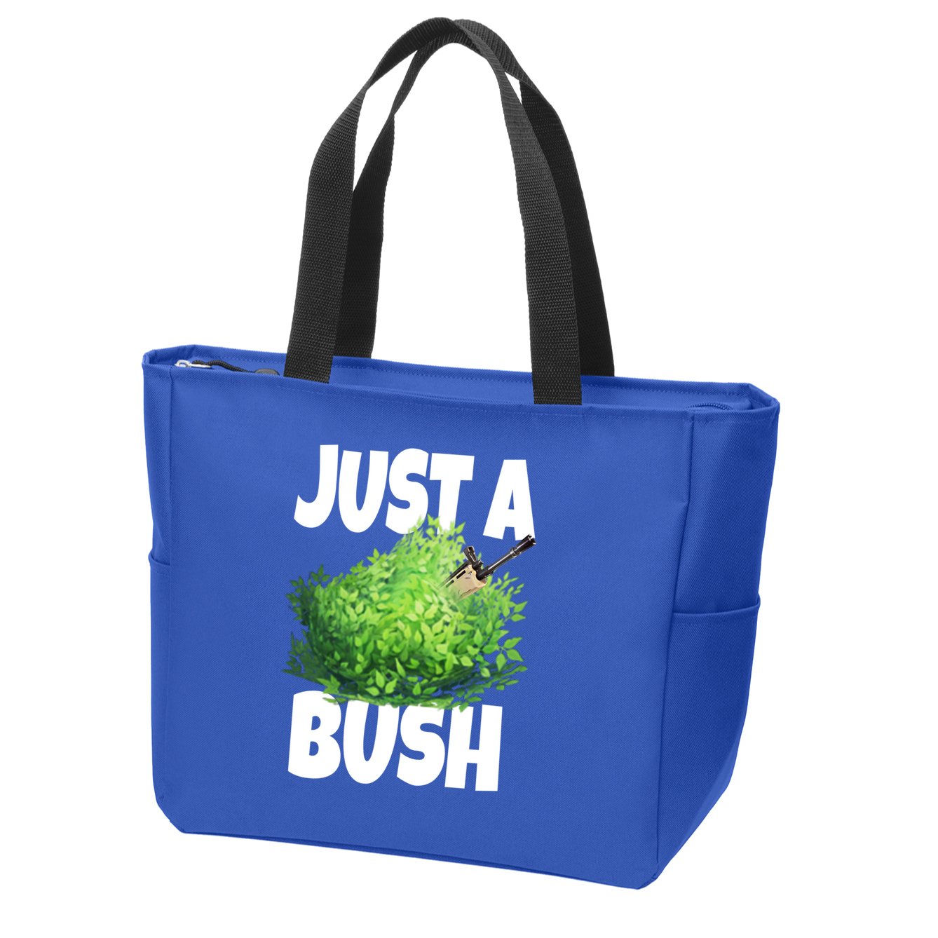 Just A Bush Camper Gamers Zip Tote Bag