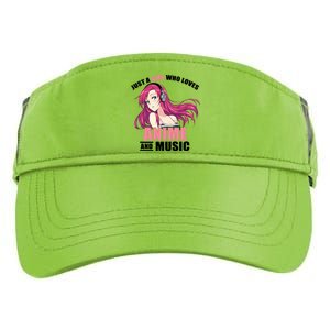 Just A Girl Who Like Anime And Music Funny Anime Adult Drive Performance Visor