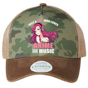 Just A Girl Who Like Anime And Music Funny Anime Legacy Tie Dye Trucker Hat