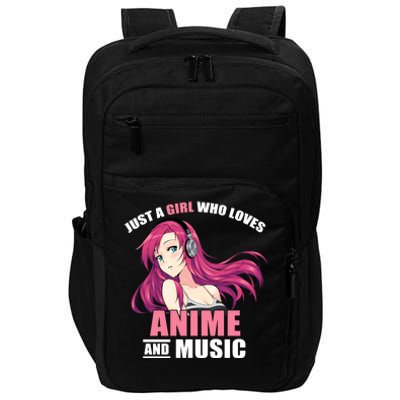 Just A Girl Who Like Anime And Music Funny Anime Impact Tech Backpack