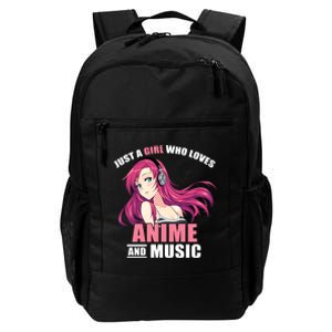 Just A Girl Who Like Anime And Music Funny Anime Daily Commute Backpack