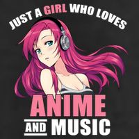 Just A Girl Who Like Anime And Music Funny Anime 11oz C Handle Ceramic Mug