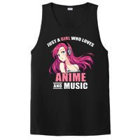 Just A Girl Who Like Anime And Music Funny Anime PosiCharge Competitor Tank