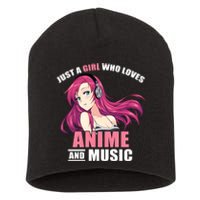 Just A Girl Who Like Anime And Music Funny Anime Short Acrylic Beanie