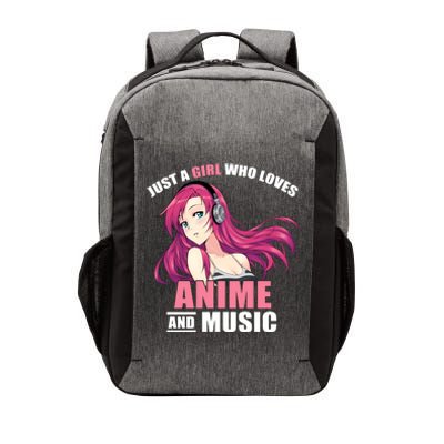 Just A Girl Who Like Anime And Music Funny Anime Vector Backpack