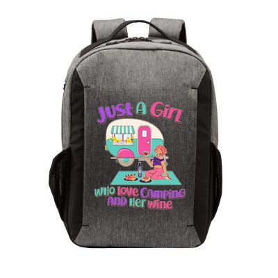 Just A Girl Who Love Camping And Her Wine Vector Backpack