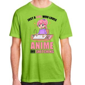 Just A Girl Who Loves Anime And Sketching Adult ChromaSoft Performance T-Shirt