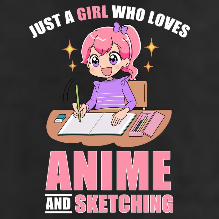 Just A Girl Who Loves Anime And Sketching Cool Comfort Performance Bucket Hat