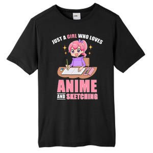 Just A Girl Who Loves Anime And Sketching Tall Fusion ChromaSoft Performance T-Shirt