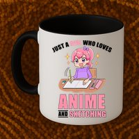 Just A Girl Who Loves Anime And Sketching Mug